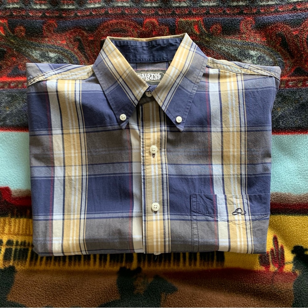 RESISTOL RODE GEAR MENS WESTERN SHIRT.